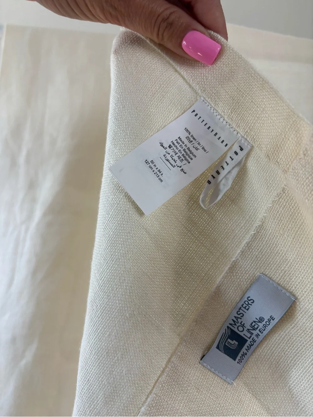 Pottery Barn Belgian Flax Linen Drapes | 100% Linen | 50x 84 | 2 curtains total